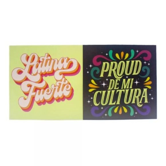 Latino Heritage Month West Emory 2pk Vinyl Cling Vibrant Sticker Pack 7" H x 9.7 - Picture 2 of 7